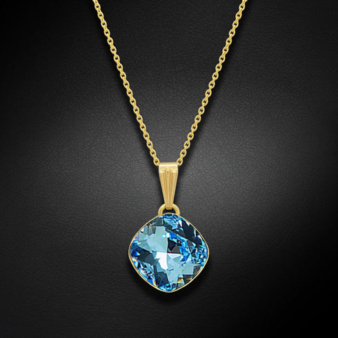 Pakabukas "Akimirksniu Spindintis IV (Aquamarine Blue)" su Swarovski™ kristalais